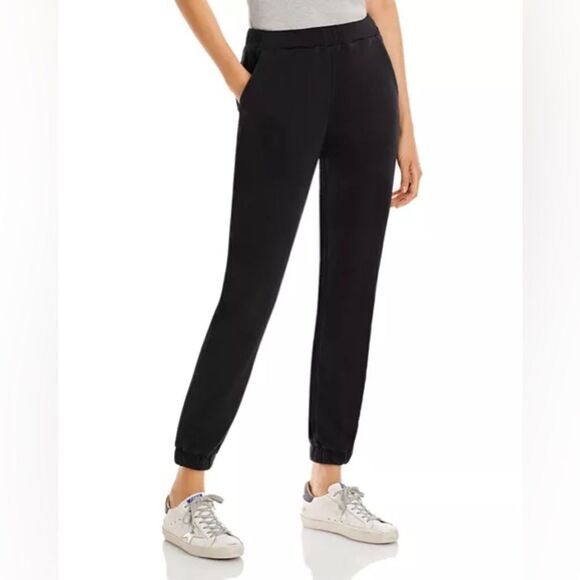 revolve Chaser Black athleisure Blend Cotton Joggers Sweatpants Women's Size S - Picture 1 of 10